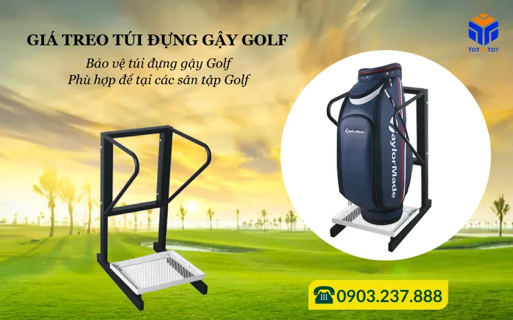 Giá để túi golf thép không gỉ ( Steel bag rack)